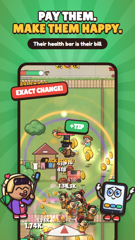 Pay them, make them happy: health bars are bills